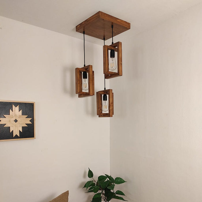 Gyro Brown Cluster Hanging Lamp