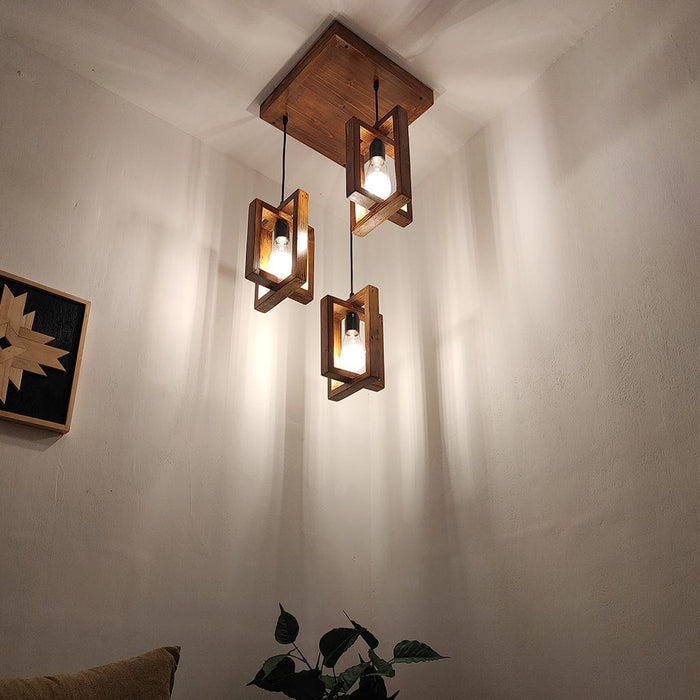 Gyro Brown Cluster Hanging Lamp