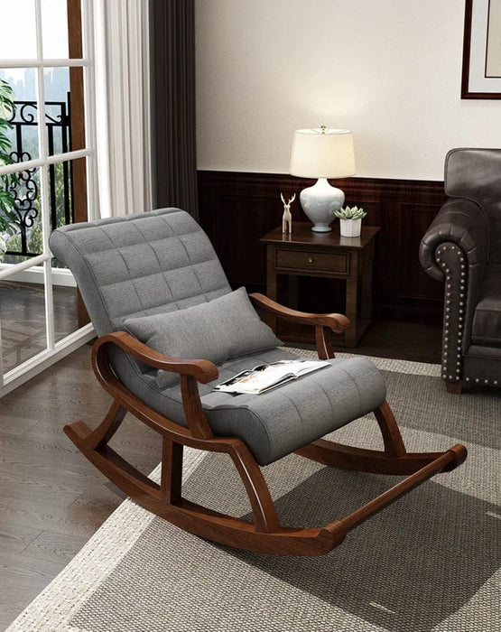 Warren Tufted Rocking Chair - Grey