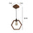 Hex Brown Wooden Single Hanging Lamp