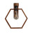 Hex Brown Wooden Wall Light