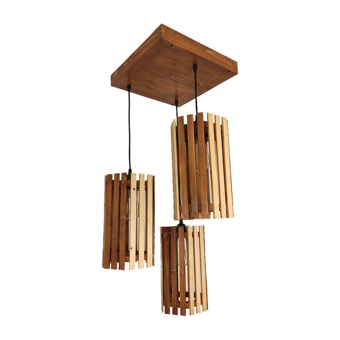 Hexa Beige & Brown Cluster Hanging Lamp