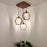 Hexagram Brown Cluster Hanging Lamp