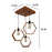 Hexagram Brown Cluster Hanging Lamp