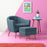 Hiltonia Wide Tufted Barrel Chair and Ottoman