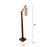 Boho Wooden Floor Lamp with Brown Base and Beige Fabric Lampshade