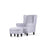 Wide Tufted chair and Ottoman