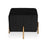 DOE BUCK SQUARE GOLD OTTOMAN STAINLESS STEEL IN BLACK