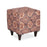 DOE BUCK SQUARE PRINTED OTTOMAN WITH WOODEN LEG