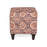 DOE BUCK SQUARE PRINTED OTTOMAN WITH WOODEN LEG