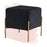 Wide Velvet Square Standard Ottoman
