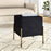 Wide Velvet Square Standard Ottoman