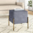 Wide Velvet Square Standard Ottoman
