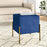 Wide Velvet Square Standard Ottoman