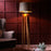 Jet Wooden Floor Lamp with Premium Beige Fabric Lampshade