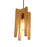 Jet Brown Wooden Single Hanging Lamp