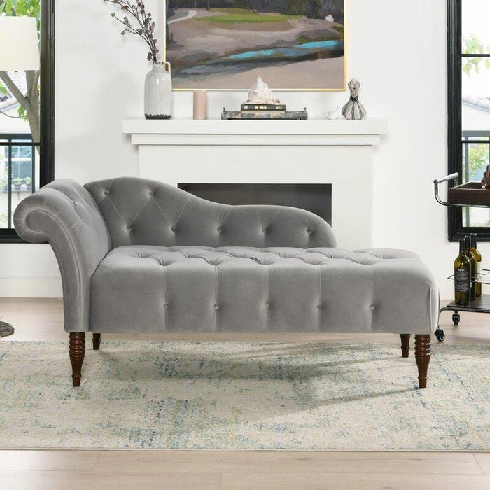 Tufted Right-Arm Chaise Lounge