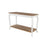 wooden Console Table, Brown and White