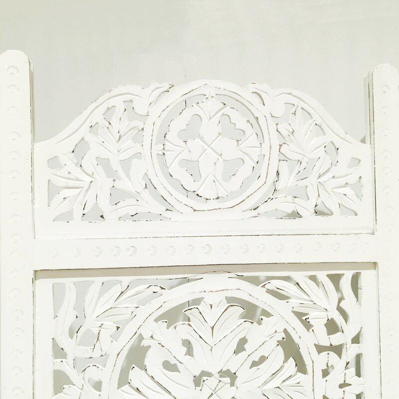3 Panels wooden partition Solid Wood Folding Room Divider