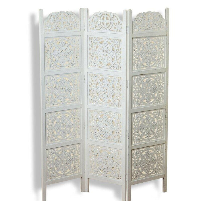 3 Panels wooden partition Solid Wood Folding Room Divider
