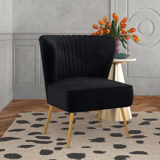 Wide Tufted Velvet Side Chair Living Room Furniture