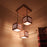 Lyon Beige Wooden Cluster Hanging Lamp