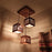 Lyon Brown Wooden Cluster Hanging Lamp