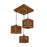 Lyon Brown Wooden Cluster Hanging Lamp