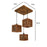 Lyon Brown Wooden Cluster Hanging Lamp