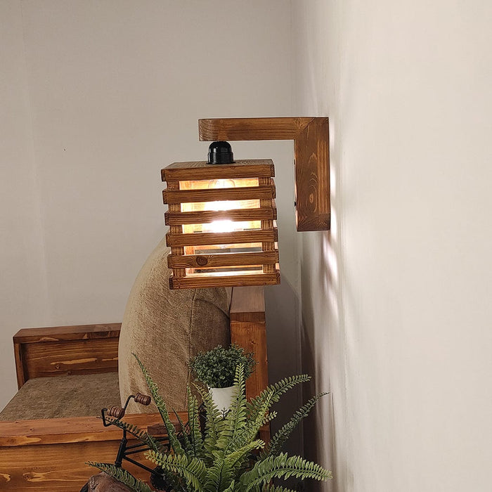 Lyon Brown Wooden Wall Light