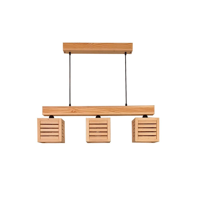 Elegant Beige Wooden Series Hanging Lamp