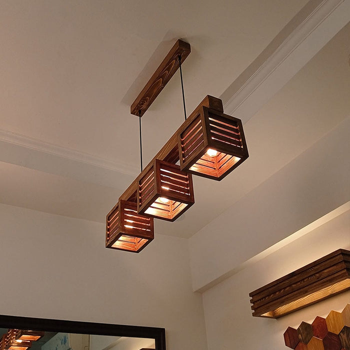 Ventus Brown Wooden Series Hanging Lamp