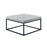 Living Room Coffee Table Wide Leatherette Tufted Square Cocktail Table, Large Bench
