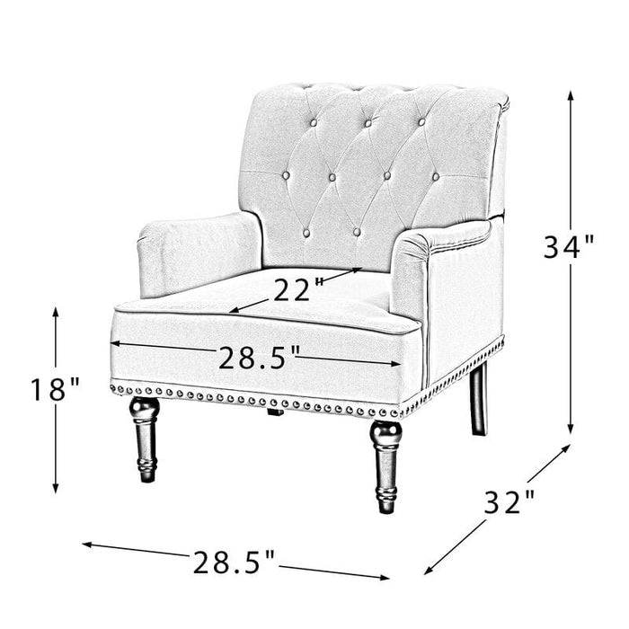 Wide Tufted Armchair (Set of 2)