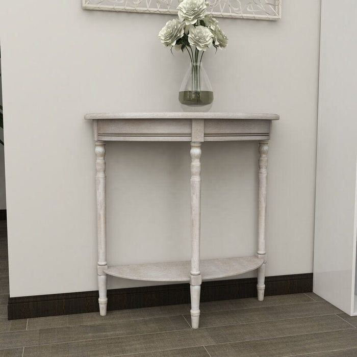 Half Moon shape Wooden Console Table