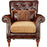 Wooden Handcarved Teak Wood Sofa Wide Tufted Armchair