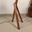 Triune Wooden Floor Lamp with Brown Base and Beige Fabric Lampshade