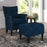 Micky Wide Tufted Armchair and Ottoman