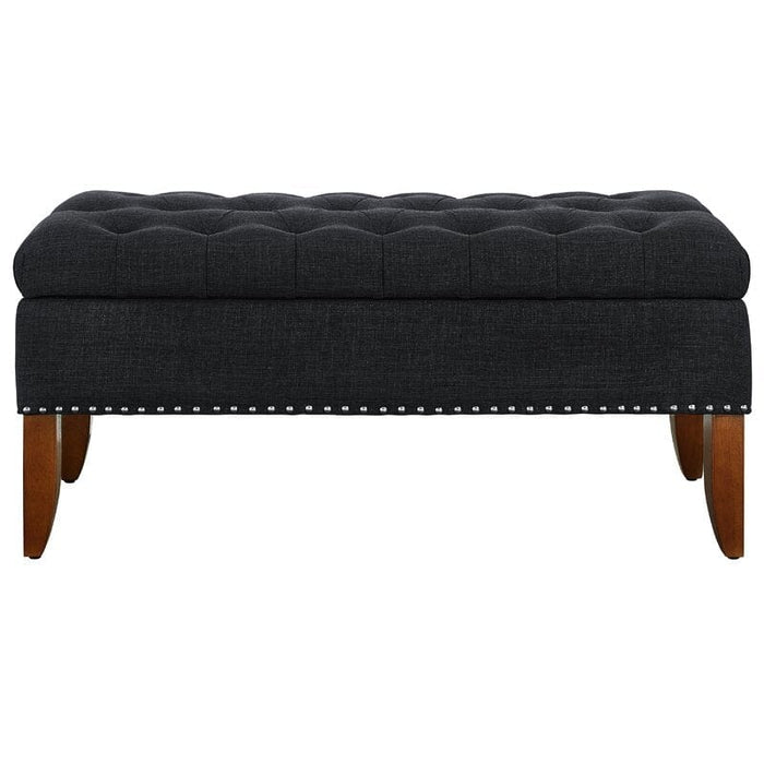 Mortensen Upholstered Flip Top Storage Bench