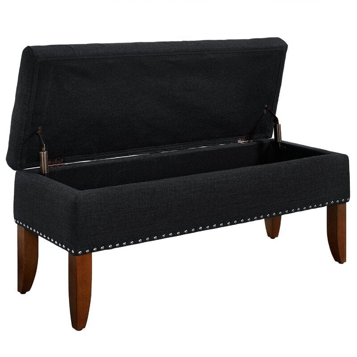 Mortensen Upholstered Flip Top Storage Bench