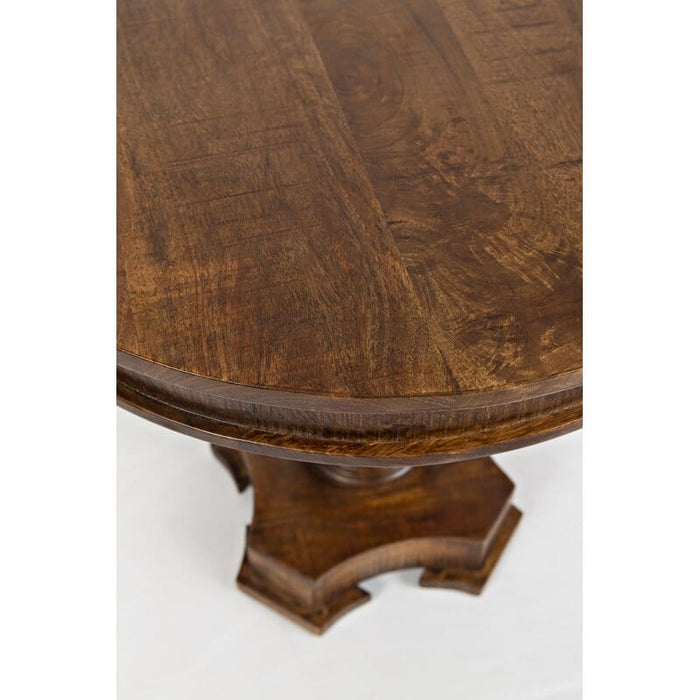 Tall Solid Wood Pedestal End Table