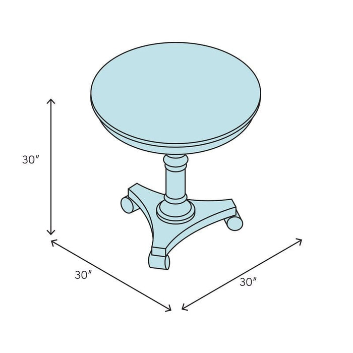Tall Solid Wood Pedestal End Table