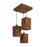 Oblique Brown Cluster Hanging Lamp