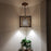 Oblique Beige Wooden Single Hanging Lamp