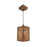 Oblique Brown Wooden Single Hanging Lamp