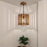 Octa Beige & Brown Wooden Single Hanging Lamp