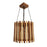 Octa Beige & Brown Wooden Single Hanging Lamp