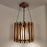 Octa Beige & Brown Wooden Single Hanging Lamp