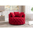 Wide Tufted Swivel Barrel chair Tufted Arm Chair