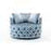 Wide Tufted Swivel Barrel chair Tufted Arm Chair
